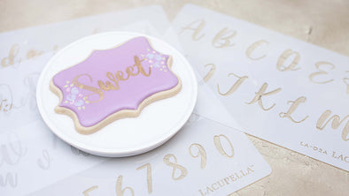 How To Do Wet on Wet Flooding Technique and Use Stencil Template on Decorated Cookies