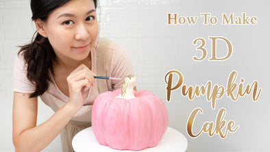 How To Make A 3D Sculpted Pink Pumpkin Cake with Buttercream Frosting