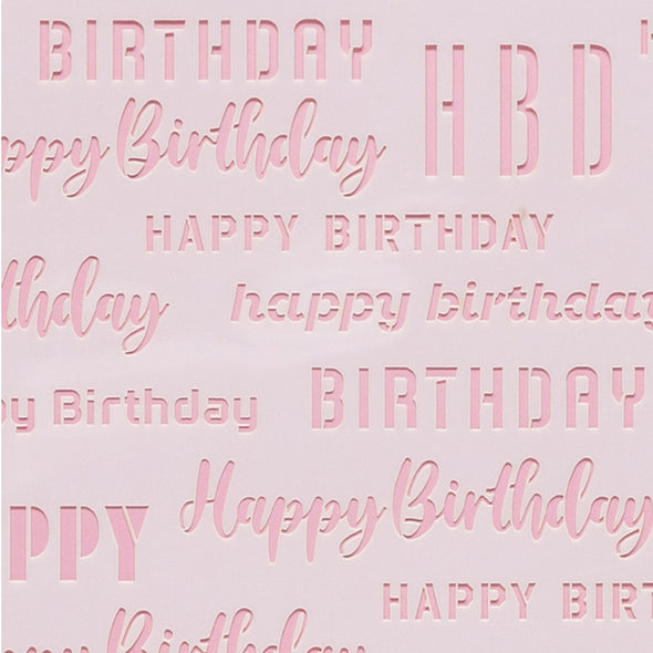 Happy Birthday Pattern Stencil FESTA