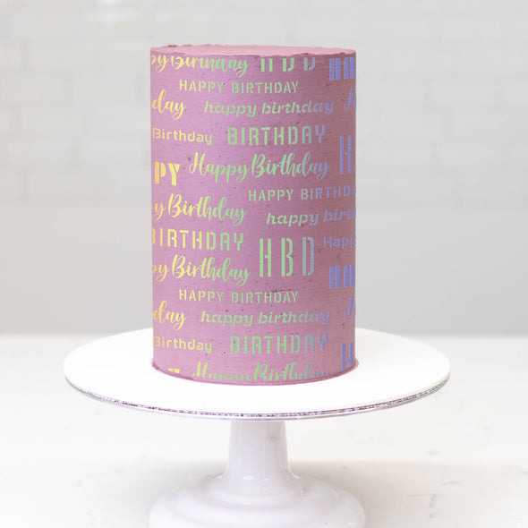 Happy Birthday Pattern Stencil FESTA