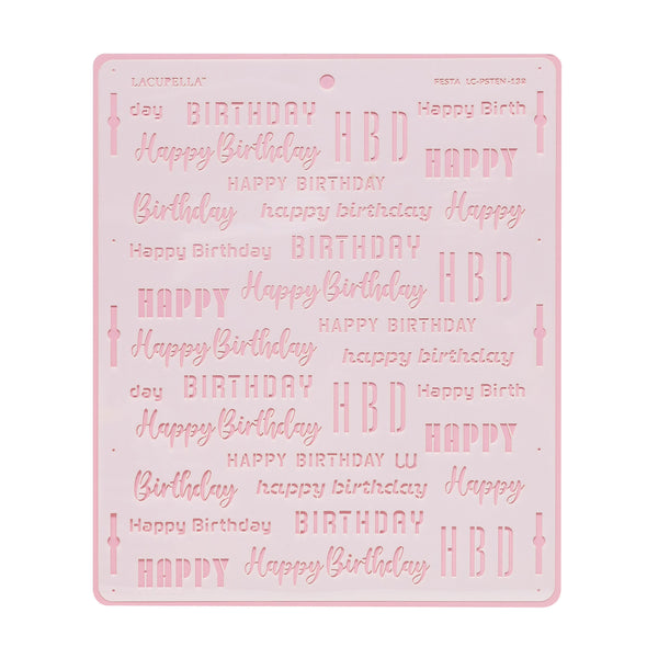 Happy Birthday Pattern Stencil FESTA