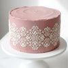 Long Border Damask Cake Stencil CARNA