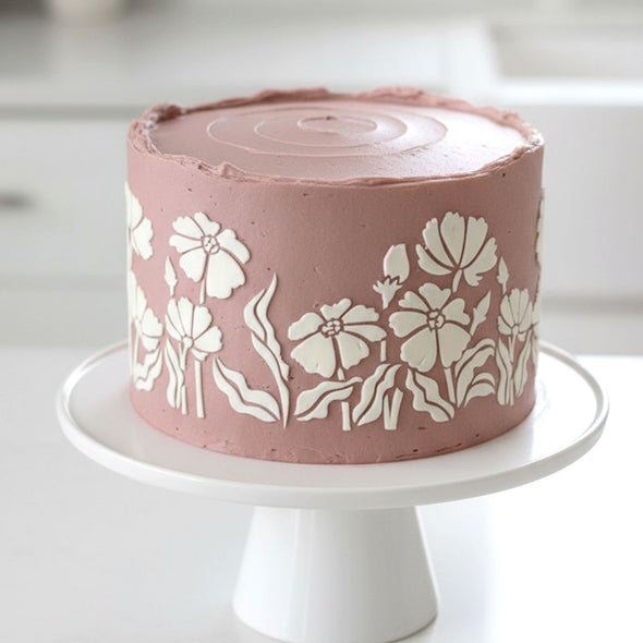 Long Border Cake Stencil PEPPI