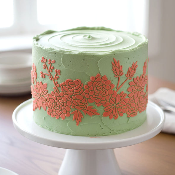 Long Border Cake Stencil SUKUNA