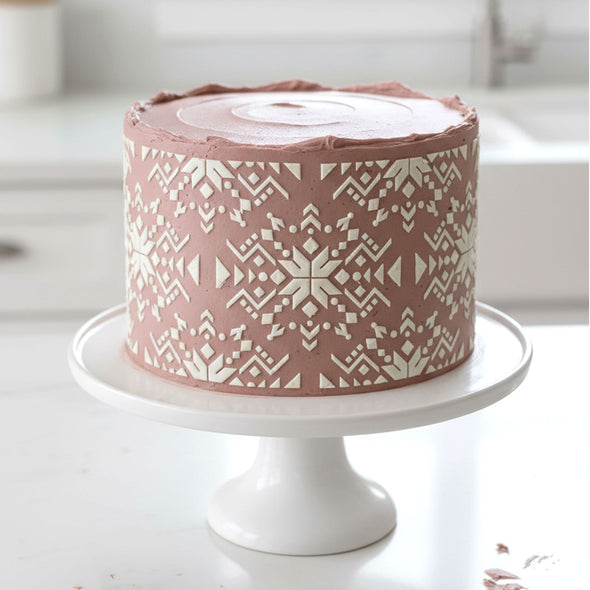 Long Border Cake Stencil JAAD