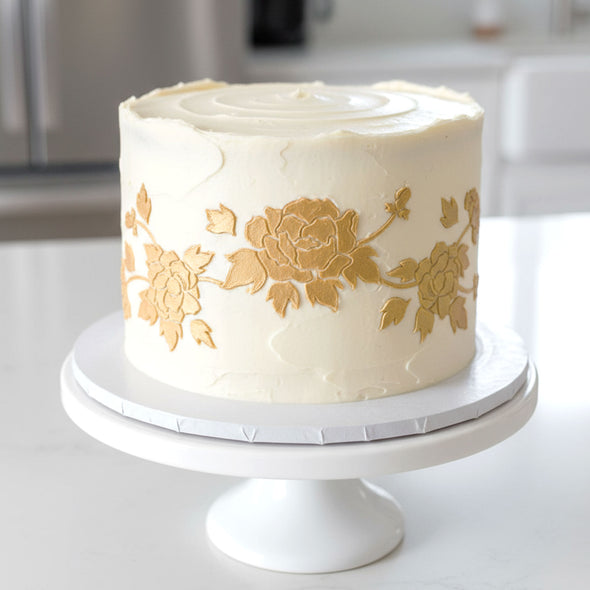 Long Border Cake Stencil FIONA