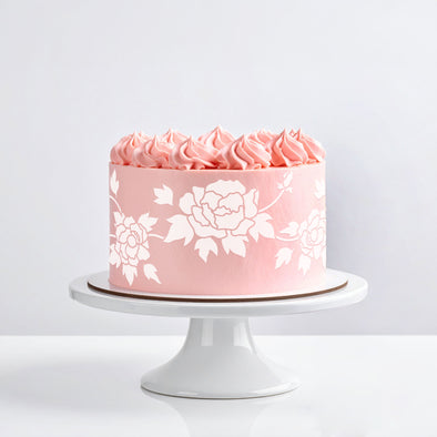 Long Border Cake Stencil FIONA