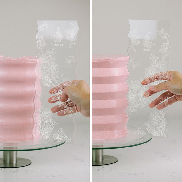 Cake Comb Types Acrylic Ribbon Contour Cake Comb 12 inch Set of 3 SET A – Lacupella Design