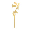 Gold Floral Number Cake Toppers 0-9