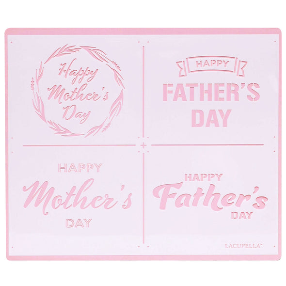 Happy Mother's and Father's Day Stencil
