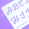 Script Cake Stencil  Alphabet Letter Number 1.5 Inch Set of Four