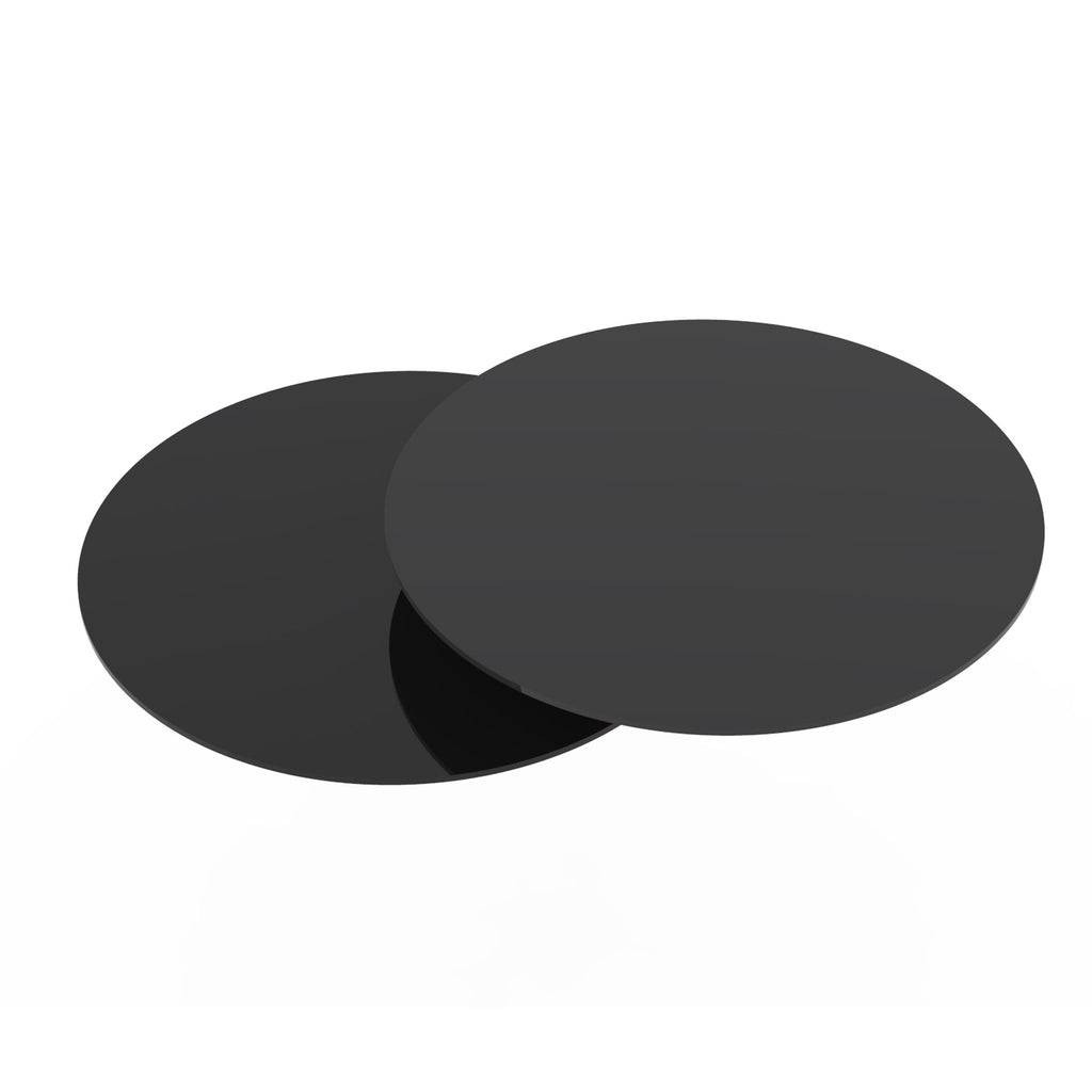 Black Glossy Acrylic Round Disk Set of 2-1/8 or 0.12 thick for