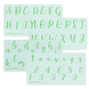 Calligraphy 2 Alphabet Letter Number Cake Acrylic Stencil 1.5 Inch