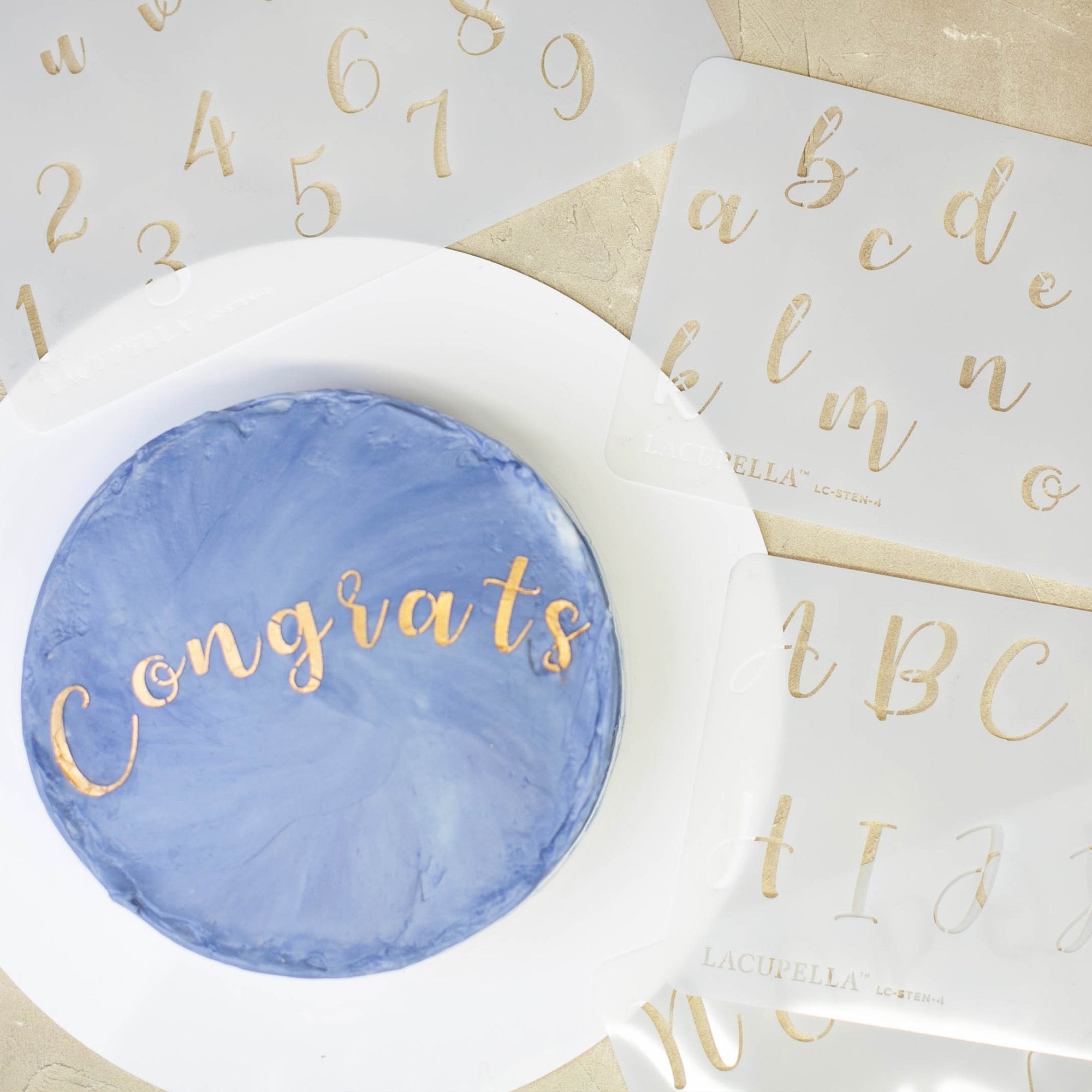 Calligraphy alphabet cake lettering stencil set Clearance