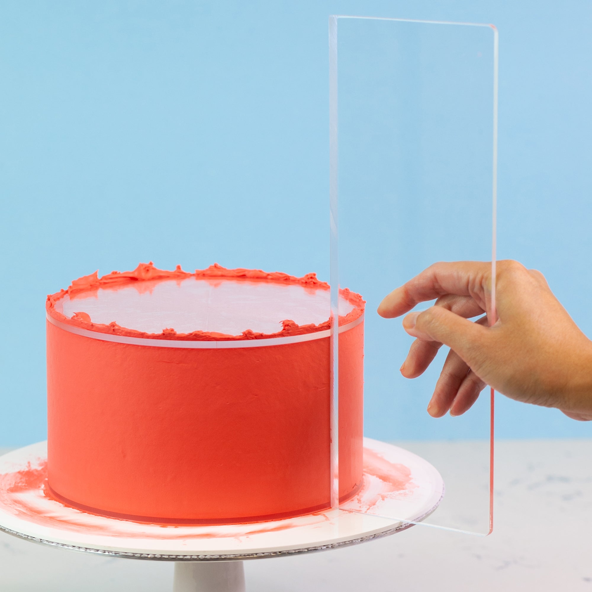 Acrylic Round Cake Disk Set - Cake Discs Base Boards With Hole - 2 Comb  Scrapers (4 Patterns) & Dow