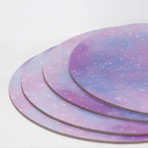 Galaxy Dream Cake Board - Purple 10" Diameter (Set of 4)