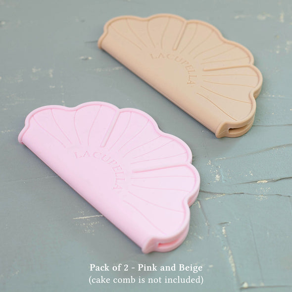 Contour Cake Comb SET A with Flora Silicone Grip by Lacupella