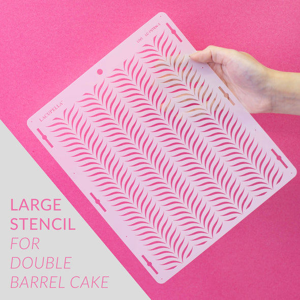 Stencil KINO Seamless Pattern For Tall Double Barrel Cake