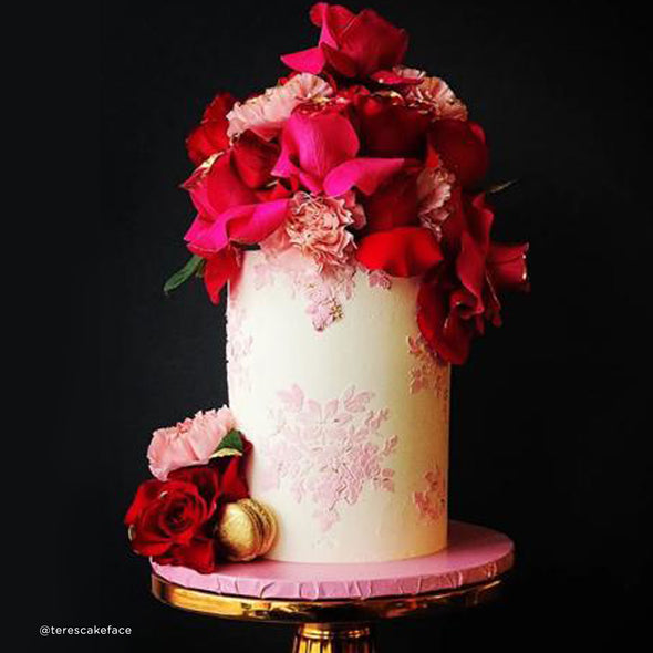 ROSA Rose Cake Stencil – Lacupella Cake Decorating Tools and Stencils