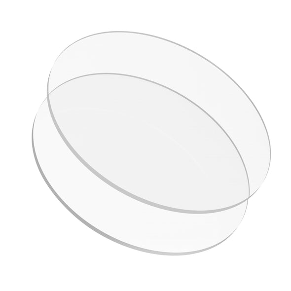 Lacupella Reusable Cake Board Glossy Acrylic Round Disk Set of 2-1/8 or  0.12 inch Thickness for Cake Serving and Presentation Replacing Corrugated