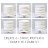 Contour Cake Comb For Buttercream Icing 12 inch Set of 3 SET C Update Version