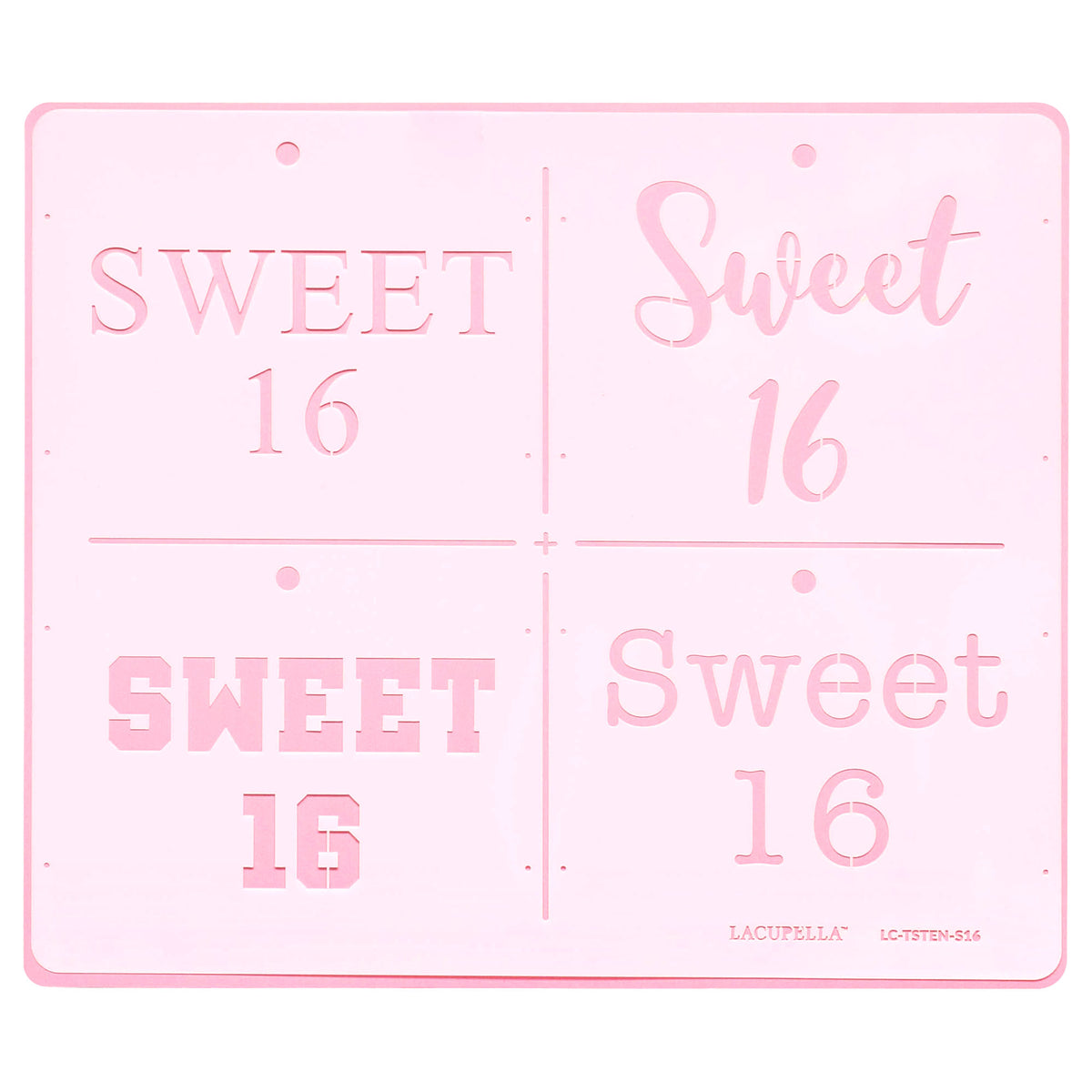 Sweet Sixteen Cake Stencil For Art Project – Lacupella Cake Decorating