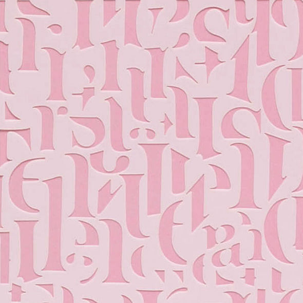 Alphabet Pattern Cake Decorating Stencil TULIS